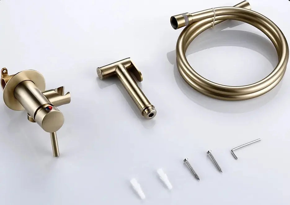 Kit Douchette hygiénique or brossé