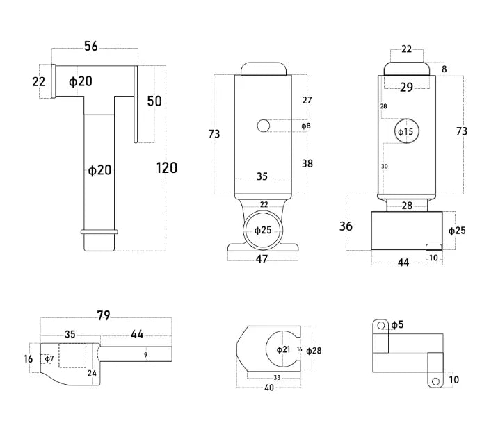 Kit Douchette hygiénique or brossé