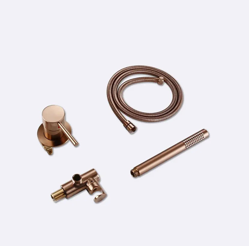 Mitigeur de douche thermostatique or rose