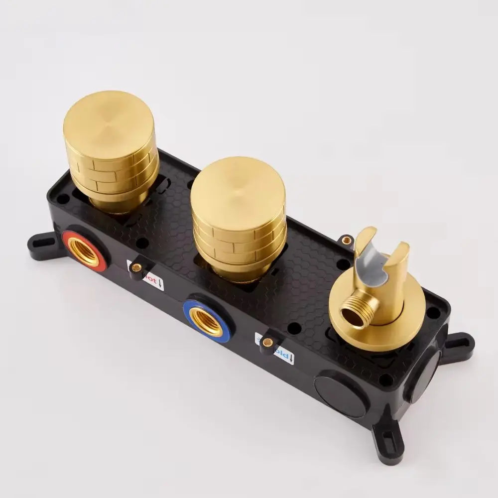 Mitigeur baignoire à encastrer avec douchette Or brossé