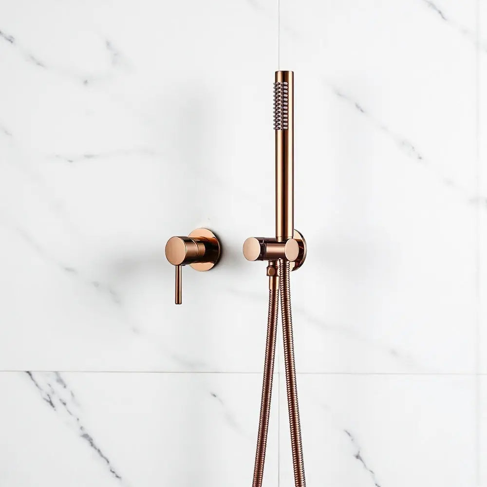 Mitigeur de douche thermostatique or rose - Biblos Afinaure